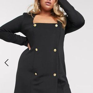 ASOS Jersey square neck double breast blazer dress